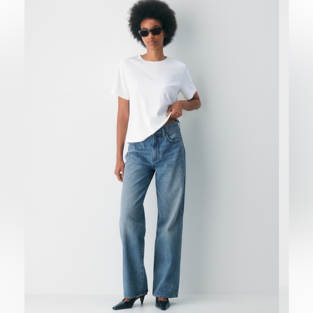 Denim Forum Blue Wide-Leg Jeans